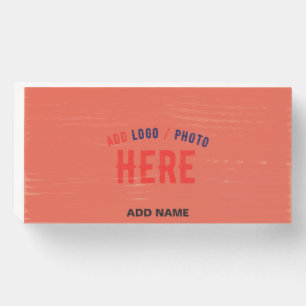 STYLISH MODERN CUSTOM TOMATO RED VERIFIED BRANDED WOODEN BOX SIGN