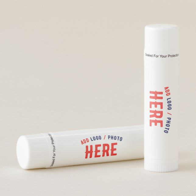 STYLISH MODERN CUSTOM WHITE BRANDED UNFLAVOURED LIP BALM (Front)