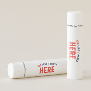 STYLISH MODERN CUSTOM WHITE BRANDED VANILLA FLAVOR LIP BALM