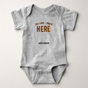 STYLISH MODERN CUSTOMIZABLE ASH VERIFIED BRANDED BABY BODYSUIT