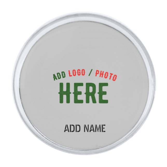 STYLISH MODERN CUSTOMIZABLE ASH VERIFIED BRANDED SILVER FINISH LAPEL PIN (Front)