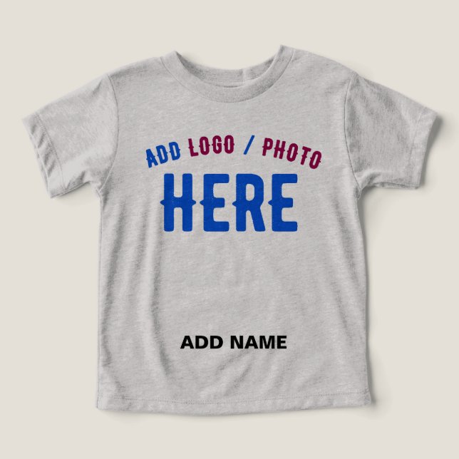 STYLISH MODERN CUSTOMIZABLE ASH VERIFIED BRANDED TODDLER T-SHIRT (Design Front)