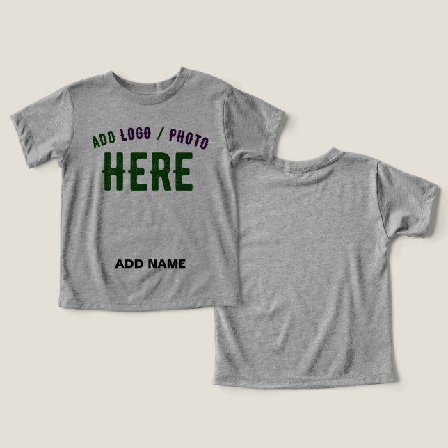 STYLISH MODERN CUSTOMIZABLE ASH VERIFIED BRANDED TODDLER T-SHIRT (Design Front & Back)