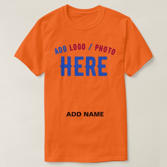 STYLISH MODERN CUSTOMIZABLE ATHLETIC ORANGE BRAND T-Shirt (Design Front)