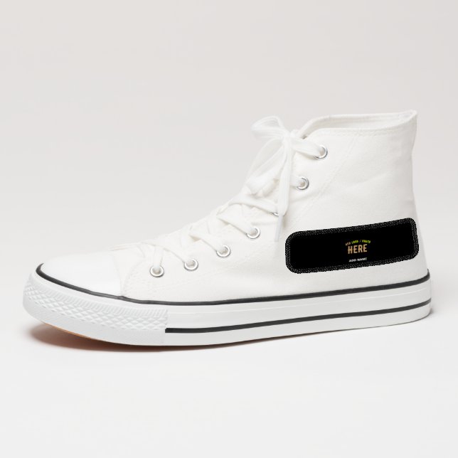 STYLISH MODERN CUSTOMIZABLE BLACK BRAND SHOE ANKLE PATCH (On Folder)