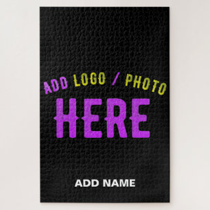 STYLISH MODERN CUSTOMIZABLE BLACK VERIFIED BRAND JIGSAW PUZZLE