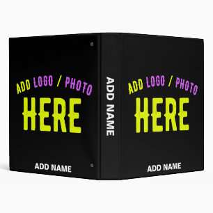 STYLISH MODERN CUSTOMIZABLE BLACK VERIFIED BRANDED 3 RING BINDER