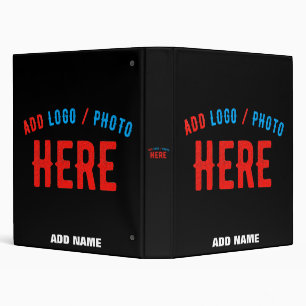 STYLISH MODERN CUSTOMIZABLE BLACK VERIFIED BRANDED 3 RING BINDER