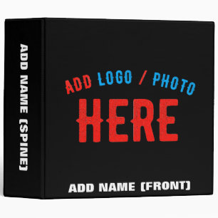 STYLISH MODERN CUSTOMIZABLE BLACK VERIFIED BRANDED 3 RING BINDER