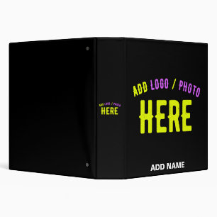 STYLISH MODERN CUSTOMIZABLE BLACK VERIFIED BRANDED 3 RING BINDER