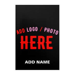 STYLISH MODERN CUSTOMIZABLE BLACK VERIFIED BRANDED ACRYLIC PRINT