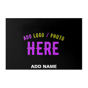 STYLISH MODERN CUSTOMIZABLE BLACK VERIFIED BRANDED ACRYLIC PRINT