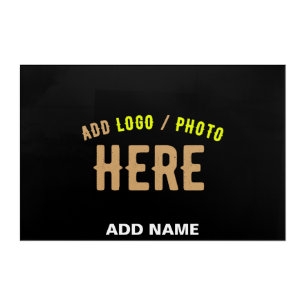 STYLISH MODERN CUSTOMIZABLE BLACK VERIFIED BRANDED ACRYLIC PRINT