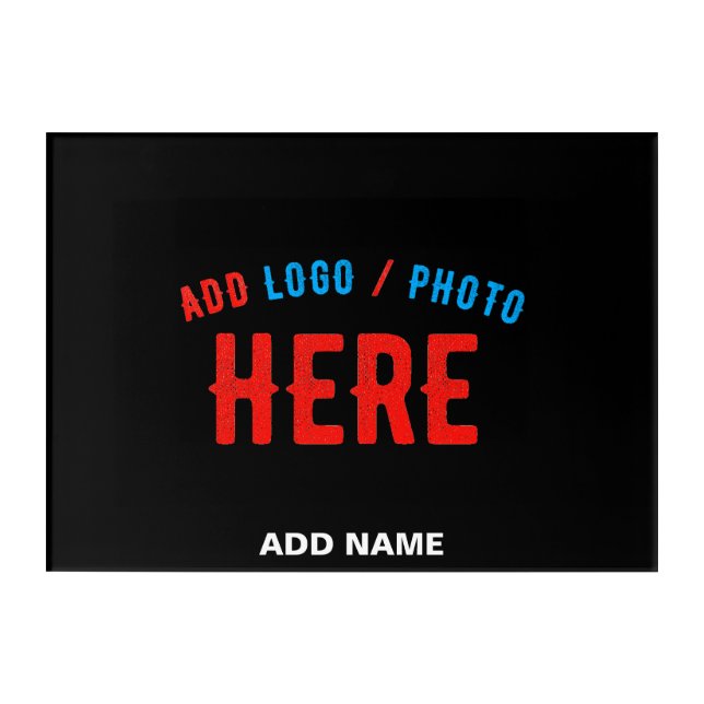 STYLISH MODERN CUSTOMIZABLE BLACK VERIFIED BRANDED ACRYLIC PRINT (Front)