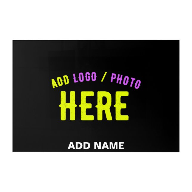 STYLISH MODERN CUSTOMIZABLE BLACK VERIFIED BRANDED ACRYLIC PRINT (Front)