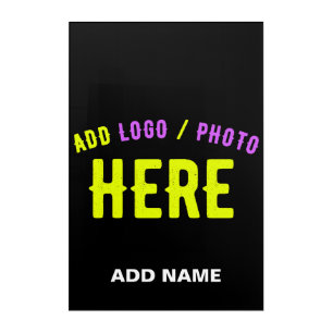 STYLISH MODERN CUSTOMIZABLE BLACK VERIFIED BRANDED ACRYLIC PRINT