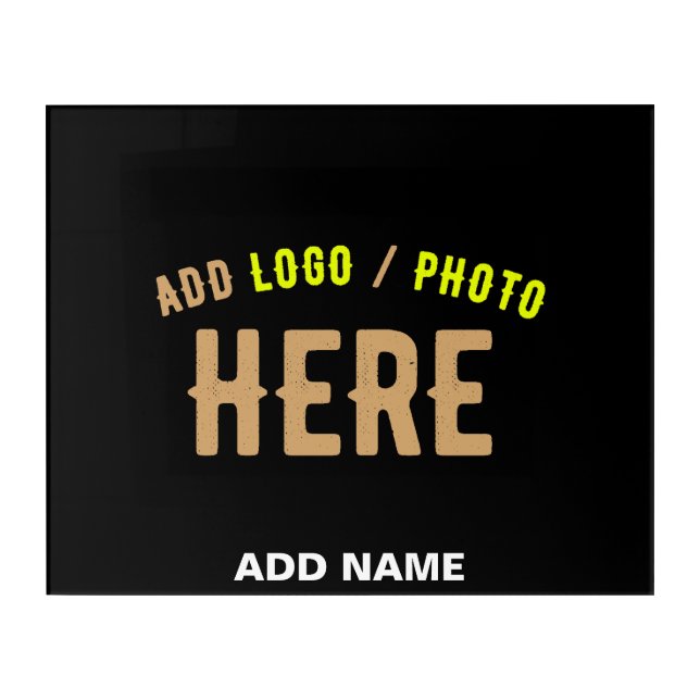 STYLISH MODERN CUSTOMIZABLE BLACK VERIFIED BRANDED ACRYLIC PRINT (Front)