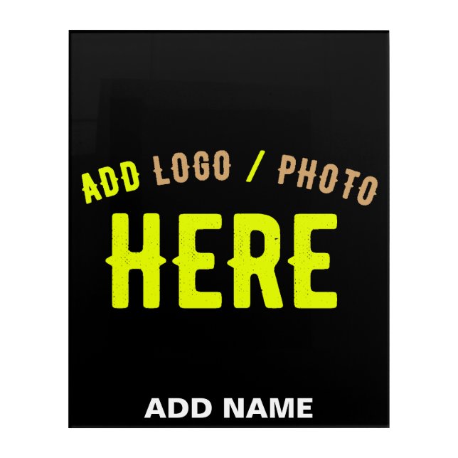 STYLISH MODERN CUSTOMIZABLE BLACK VERIFIED BRANDED ACRYLIC PRINT (Front)