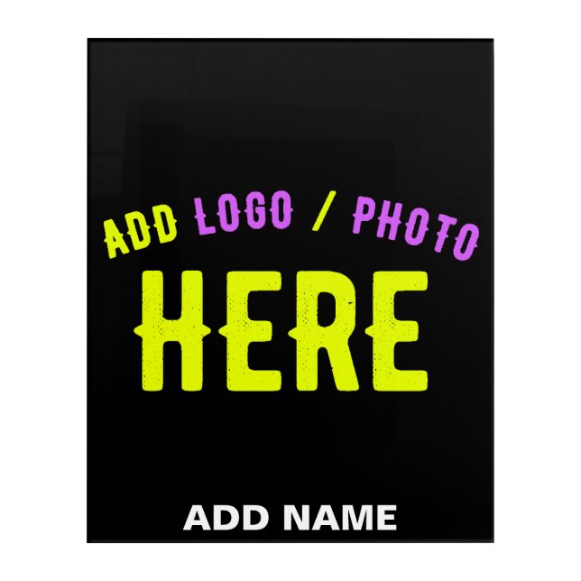 STYLISH MODERN CUSTOMIZABLE BLACK VERIFIED BRANDED ACRYLIC PRINT (Front)