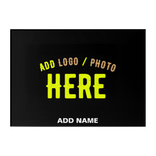 STYLISH MODERN CUSTOMIZABLE BLACK VERIFIED BRANDED ACRYLIC PRINT