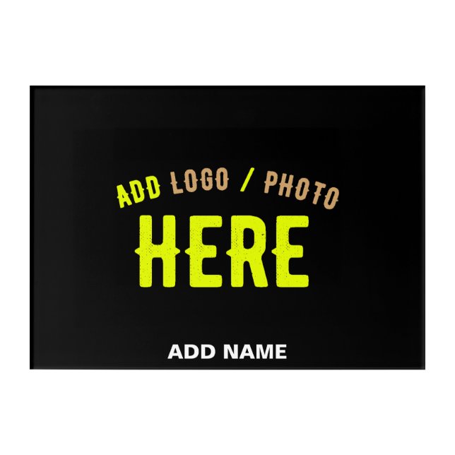 STYLISH MODERN CUSTOMIZABLE BLACK VERIFIED BRANDED ACRYLIC PRINT (Front)