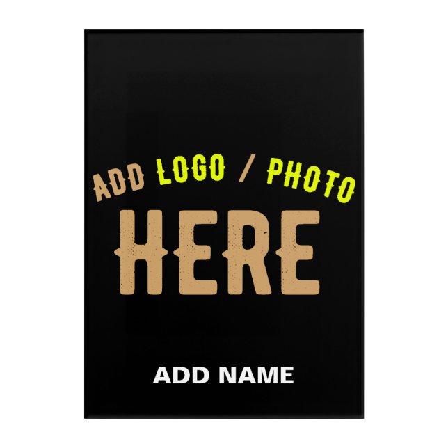 STYLISH MODERN CUSTOMIZABLE BLACK VERIFIED BRANDED ACRYLIC PRINT (Front)