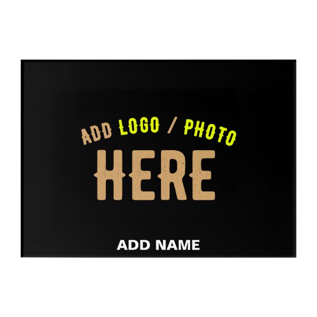 STYLISH MODERN CUSTOMIZABLE BLACK VERIFIED BRANDED ACRYLIC PRINT (Front)