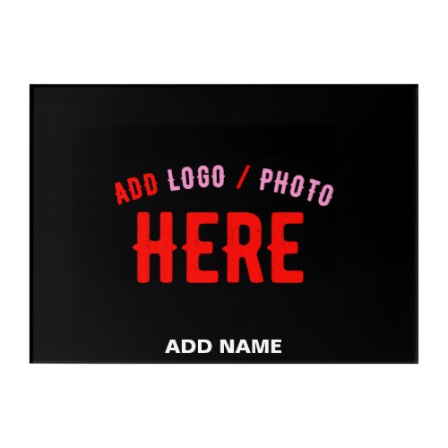 STYLISH MODERN CUSTOMIZABLE BLACK VERIFIED BRANDED ACRYLIC PRINT