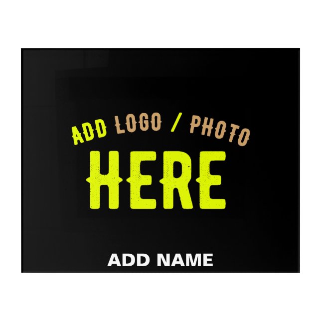 STYLISH MODERN CUSTOMIZABLE BLACK VERIFIED BRANDED ACRYLIC PRINT (Front)