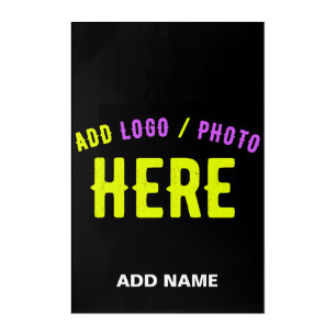 STYLISH MODERN CUSTOMIZABLE BLACK VERIFIED BRANDED ACRYLIC PRINT