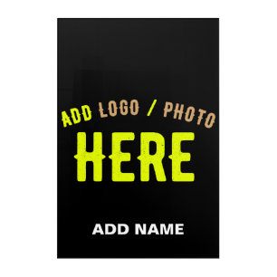 STYLISH MODERN CUSTOMIZABLE BLACK VERIFIED BRANDED ACRYLIC PRINT