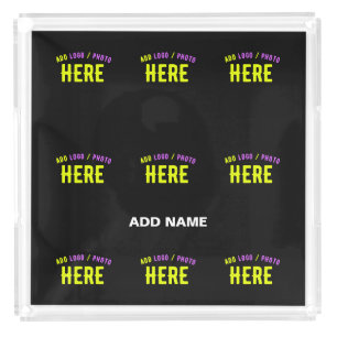 STYLISH MODERN CUSTOMIZABLE BLACK VERIFIED BRANDED ACRYLIC TRAY