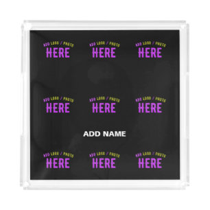 STYLISH MODERN CUSTOMIZABLE BLACK VERIFIED BRANDED ACRYLIC TRAY