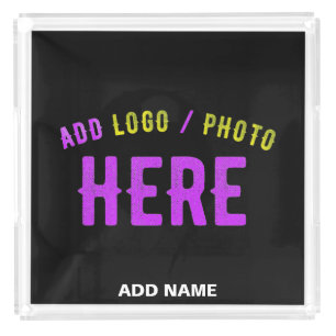 STYLISH MODERN CUSTOMIZABLE BLACK VERIFIED BRANDED ACRYLIC TRAY