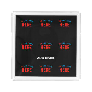 STYLISH MODERN CUSTOMIZABLE BLACK VERIFIED BRANDED ACRYLIC TRAY