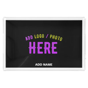 STYLISH MODERN CUSTOMIZABLE BLACK VERIFIED BRANDED ACRYLIC TRAY