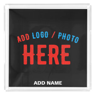 STYLISH MODERN CUSTOMIZABLE BLACK VERIFIED BRANDED ACRYLIC TRAY