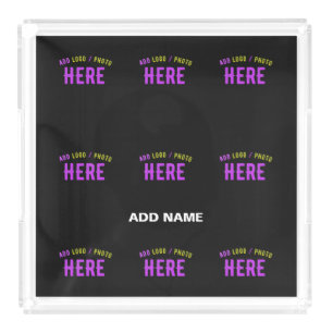 STYLISH MODERN CUSTOMIZABLE BLACK VERIFIED BRANDED ACRYLIC TRAY