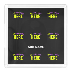 STYLISH MODERN CUSTOMIZABLE BLACK VERIFIED BRANDED ACRYLIC TRAY