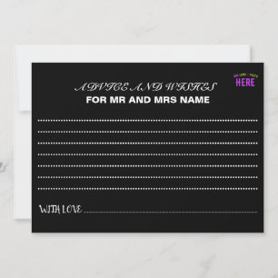 STYLISH MODERN CUSTOMIZABLE BLACK VERIFIED BRANDED ADVICE CARD