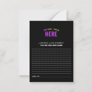 STYLISH MODERN CUSTOMIZABLE BLACK VERIFIED BRANDED ADVICE CARD