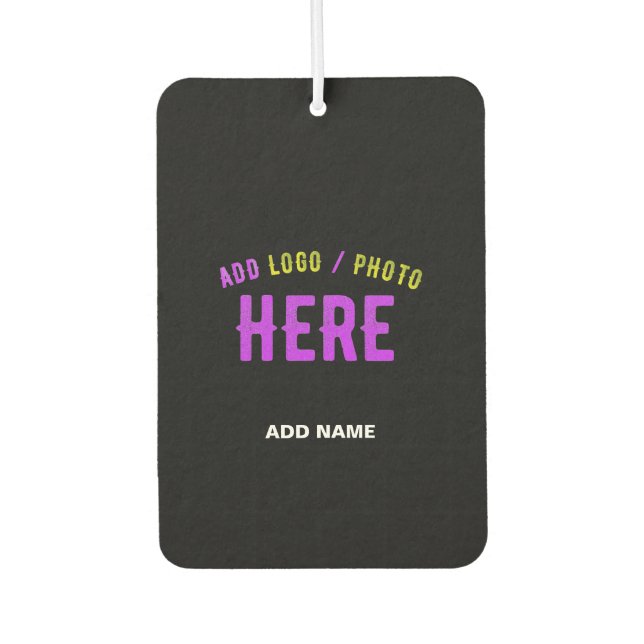 STYLISH MODERN CUSTOMIZABLE BLACK VERIFIED BRANDED AIR FRESHENER (Front)