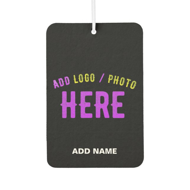 STYLISH MODERN CUSTOMIZABLE BLACK VERIFIED BRANDED AIR FRESHENER (Front)