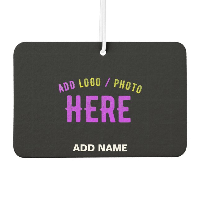 STYLISH MODERN CUSTOMIZABLE BLACK VERIFIED BRANDED AIR FRESHENER (Front)