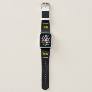 STYLISH MODERN CUSTOMIZABLE BLACK VERIFIED BRANDED APPLE WATCH BAND