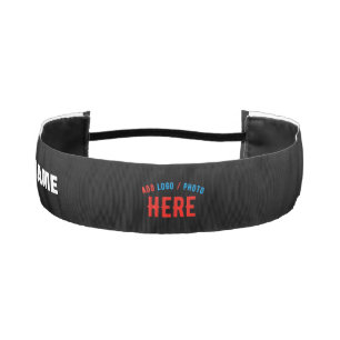 STYLISH MODERN CUSTOMIZABLE BLACK VERIFIED BRANDED ATHLETIC HEADBAND