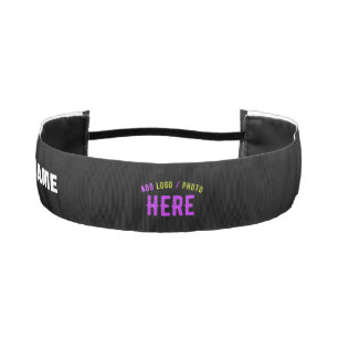 STYLISH MODERN CUSTOMIZABLE BLACK VERIFIED BRANDED ATHLETIC HEADBAND