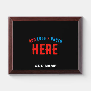 STYLISH MODERN CUSTOMIZABLE BLACK VERIFIED BRANDED AWARD PLAQUE