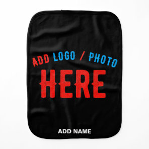 STYLISH MODERN CUSTOMIZABLE BLACK VERIFIED BRANDED BABY BURP CLOTH