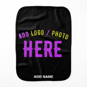 STYLISH MODERN CUSTOMIZABLE BLACK VERIFIED BRANDED BABY BURP CLOTH